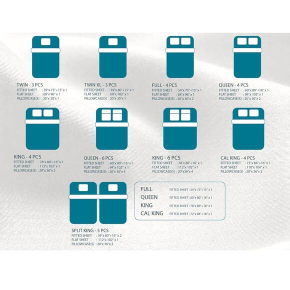 Gökotta King Size Bamboo Bed Sheets – Luxury 4-Piece Set – Cream White - Picture 4 of 13